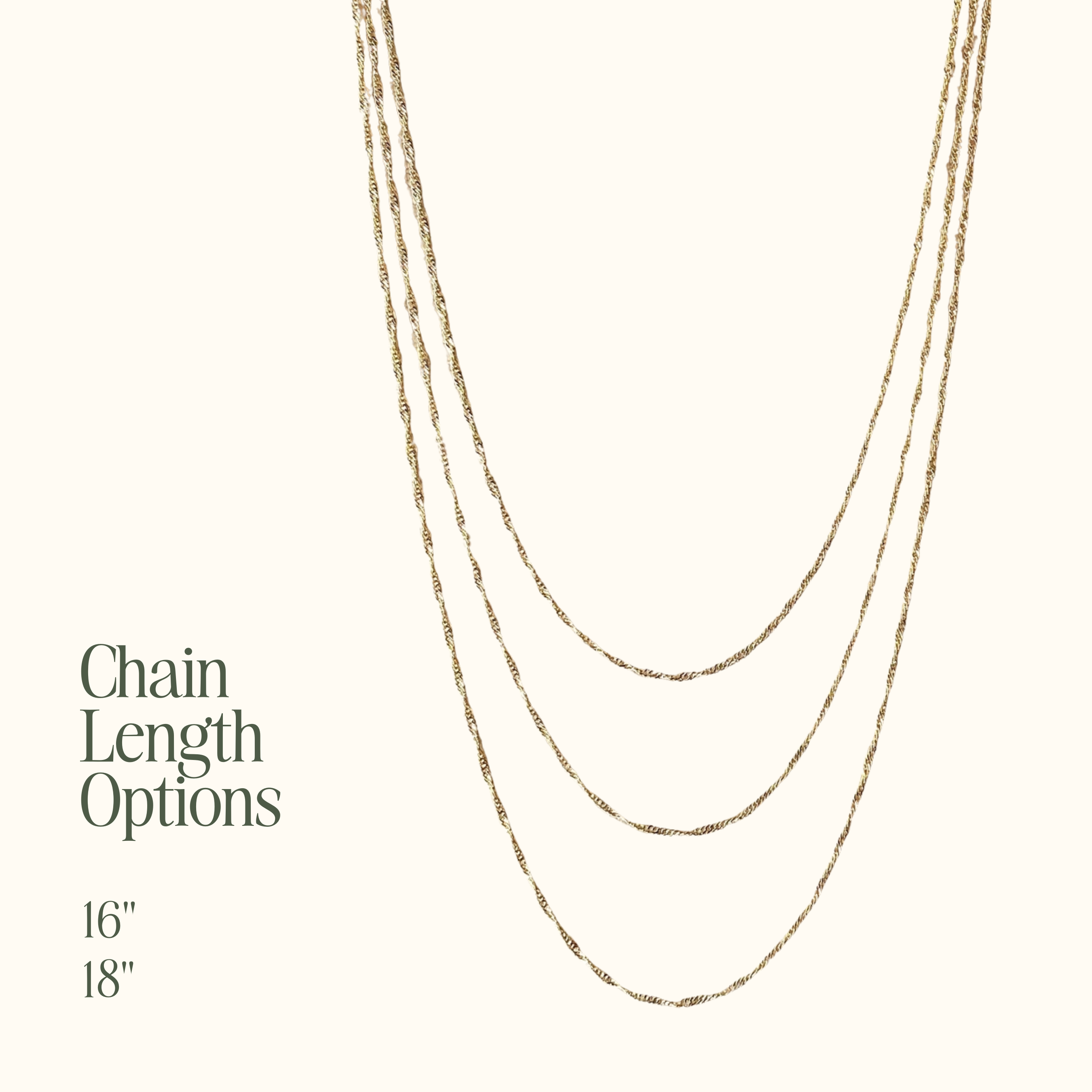 18k Gold-Filled Singapore Chain (Chain Only)