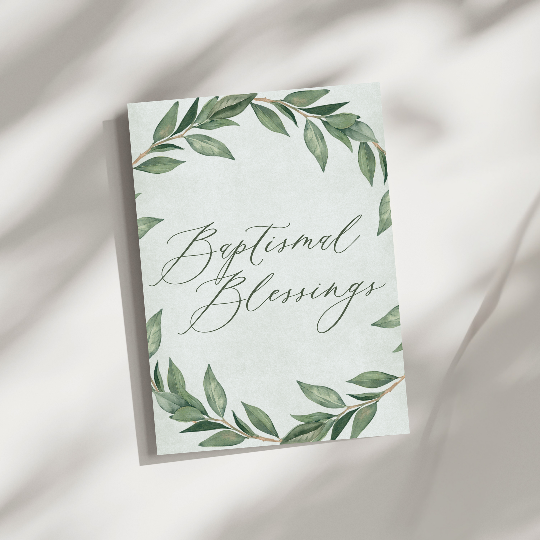 ‘Baptism Blessings’ Folded Greeting Card