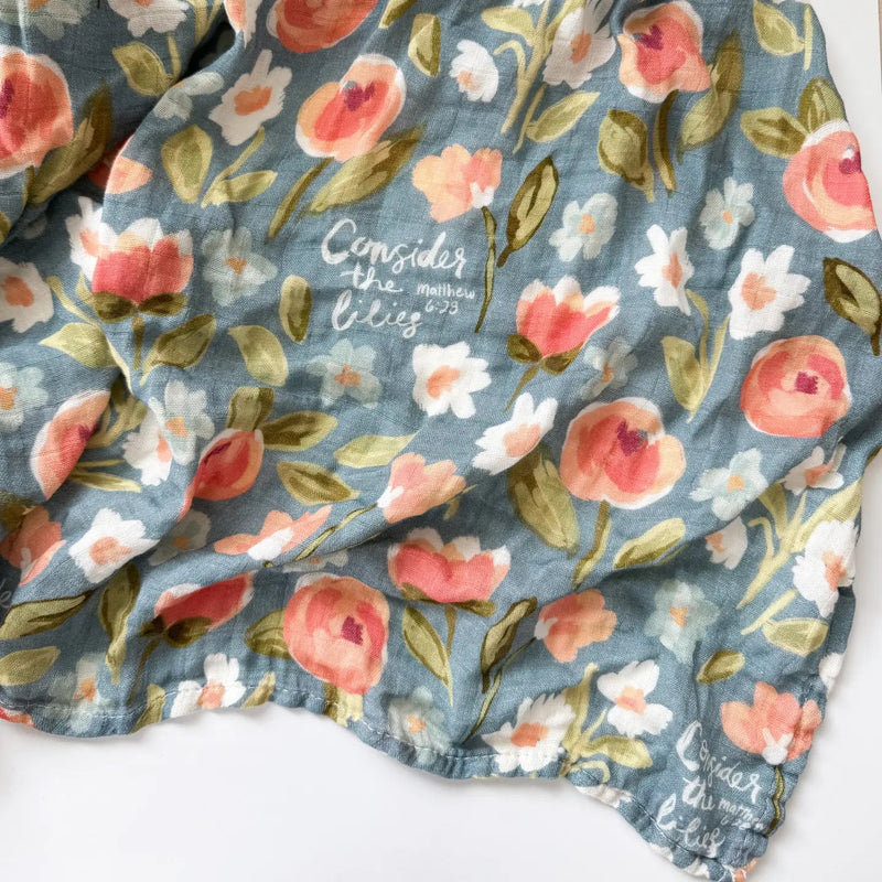 Consider The Lilies Catholic Baby Swaddle