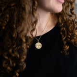 Floral Miraculous Medal Necklace // 18k Gold-Filled