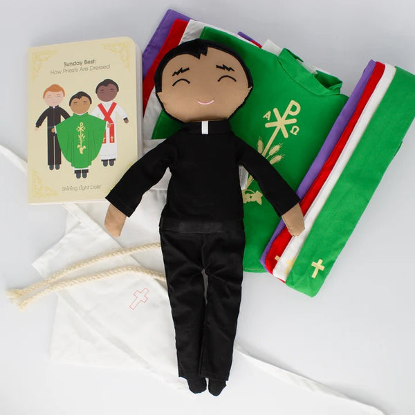 Father Mark Catholic Priest Rag Doll Set