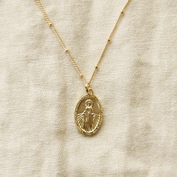 Classic Miraculous Medal Necklace // 18k Gold-Filled