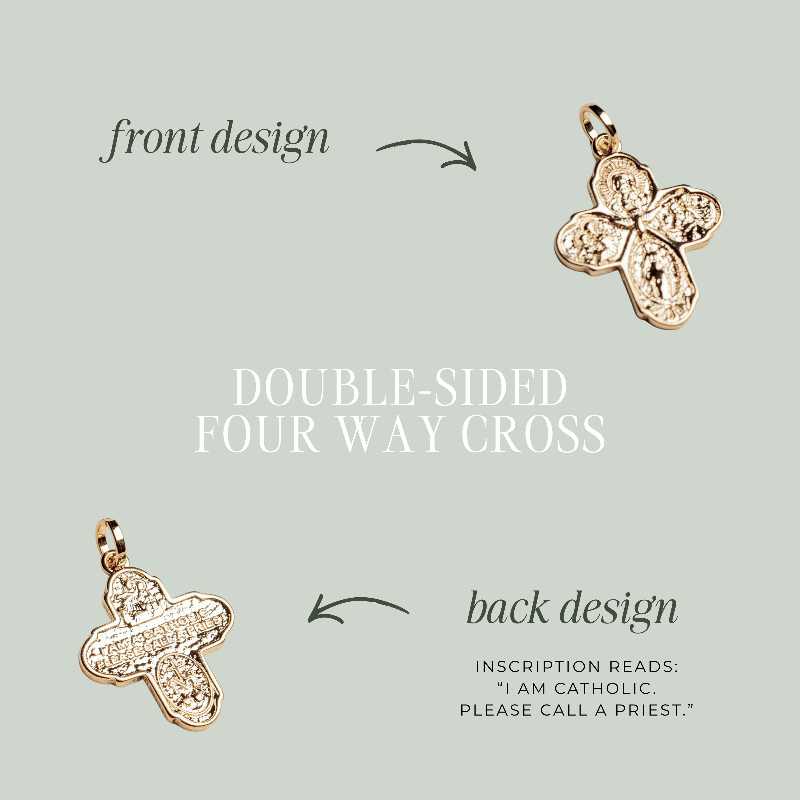 18k Gold-Filled Four-Way Cross (Pendant Only)