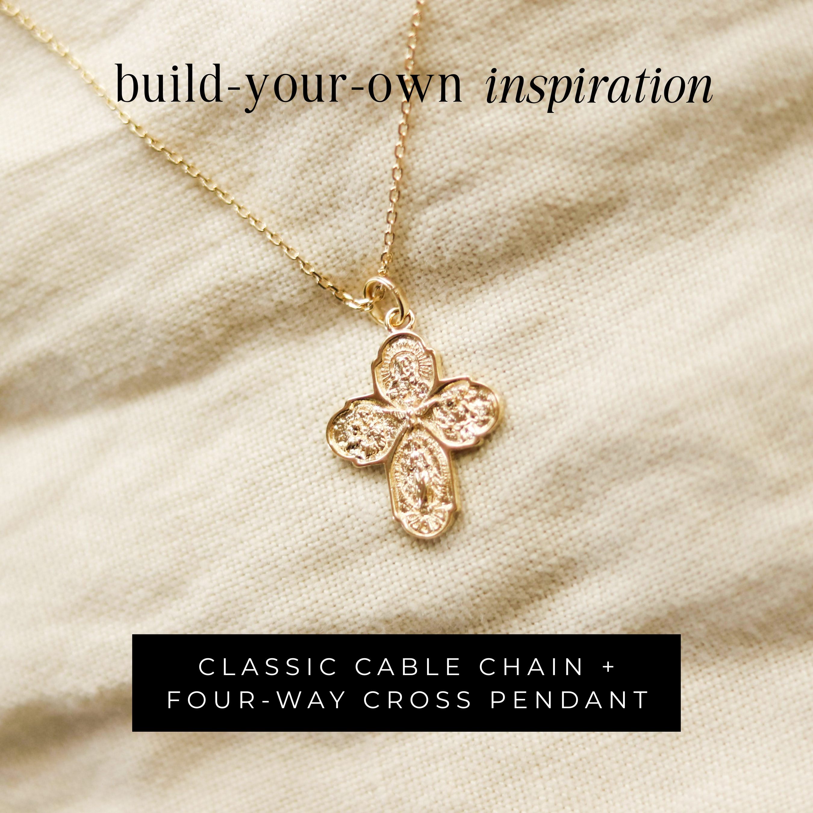 18k Gold-Filled Four-Way Cross (Pendant Only)