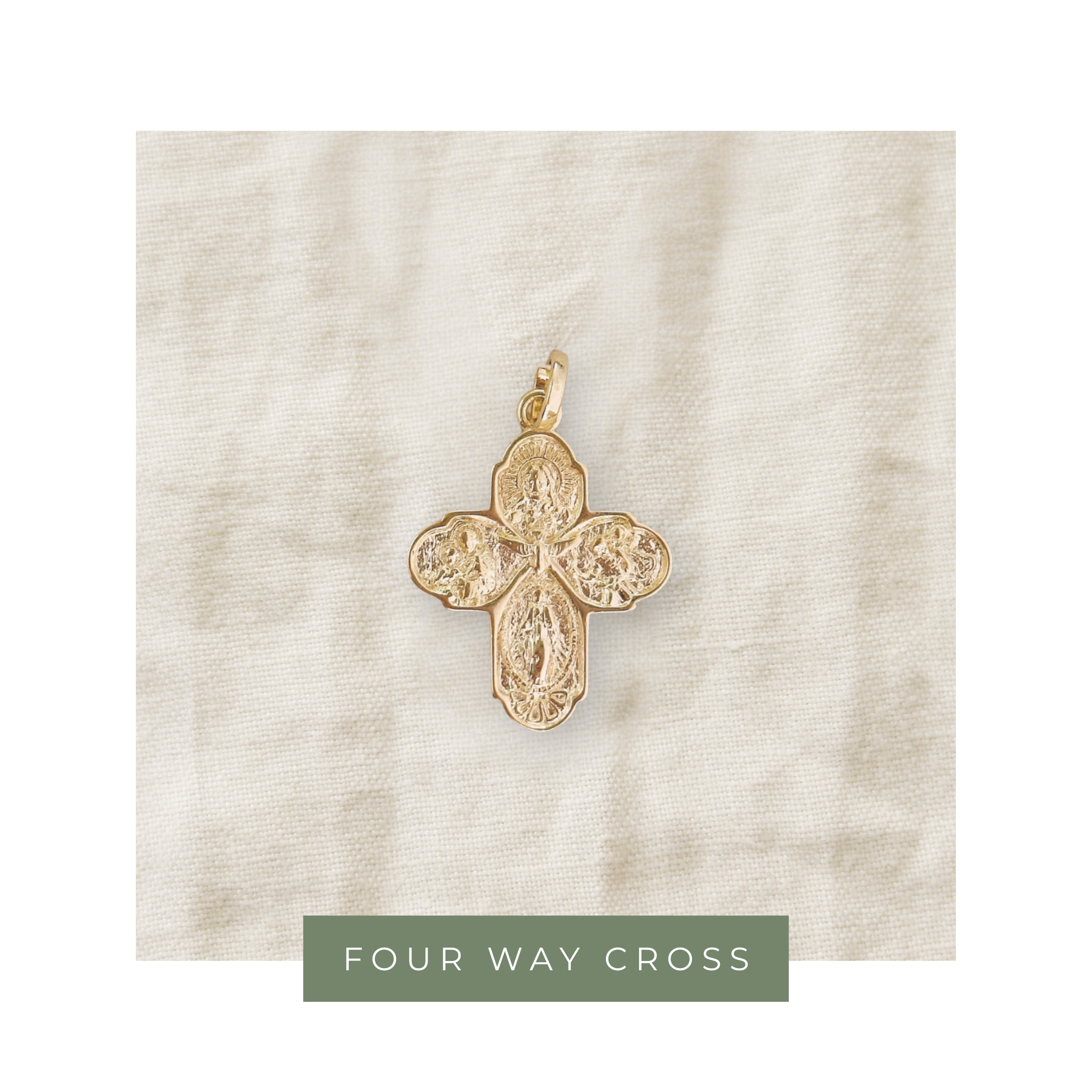 18k Gold-Filled Four-Way Cross (Pendant Only)