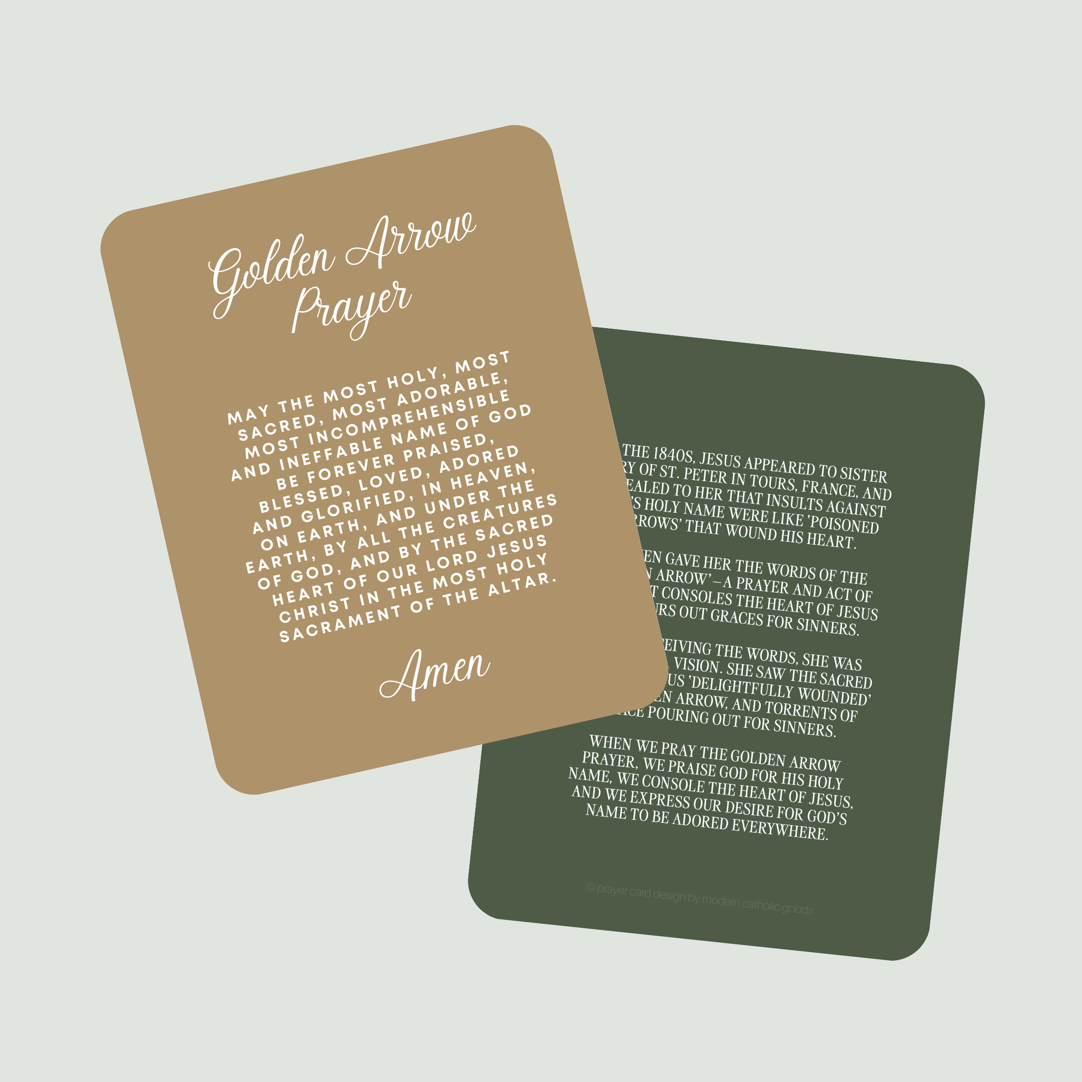 'Golden Arrow' Prayer Card