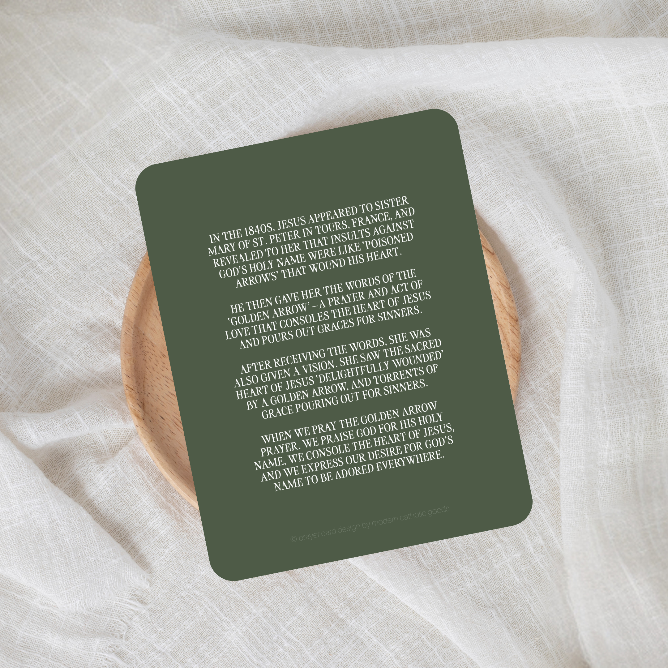 *SLIGHTLY IMPERFECT* 'Golden Arrow' Prayer Card