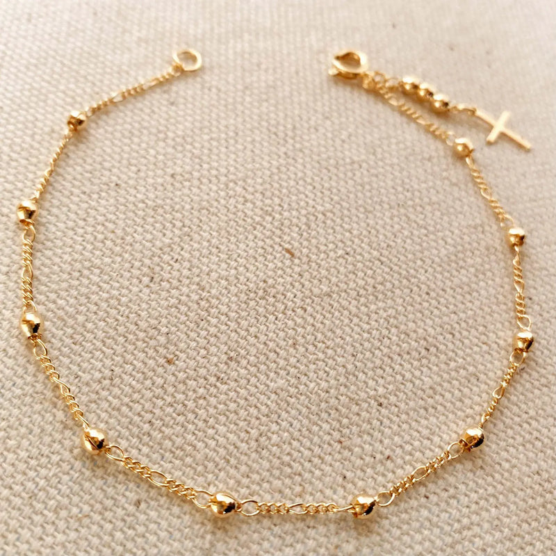 Dainty Rosary Bracelet // 18k Gold-Filled
