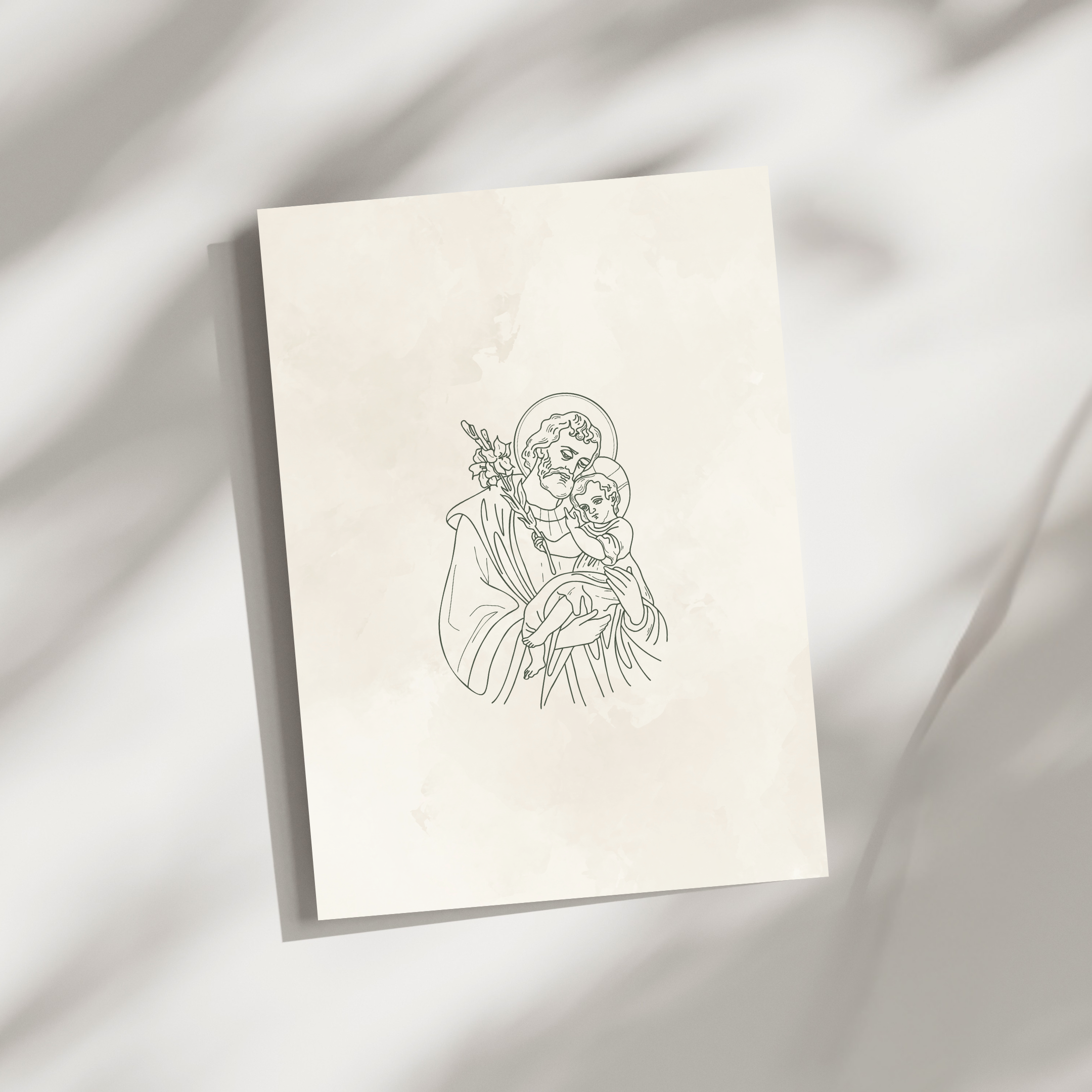 ‘St. Joseph and Child’ Folded Greeting Card
