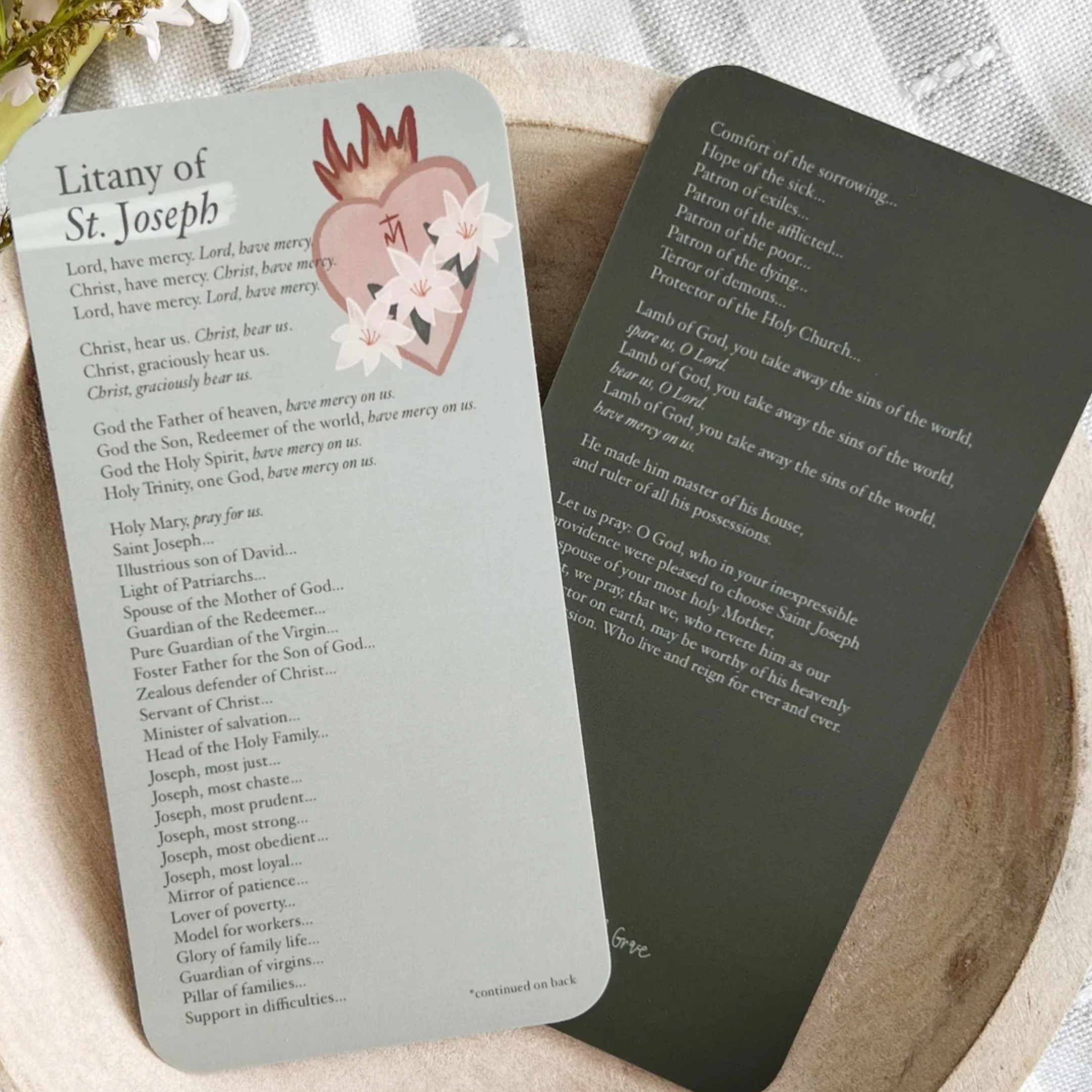 ‘Litany of St. Joseph’ Prayer Card