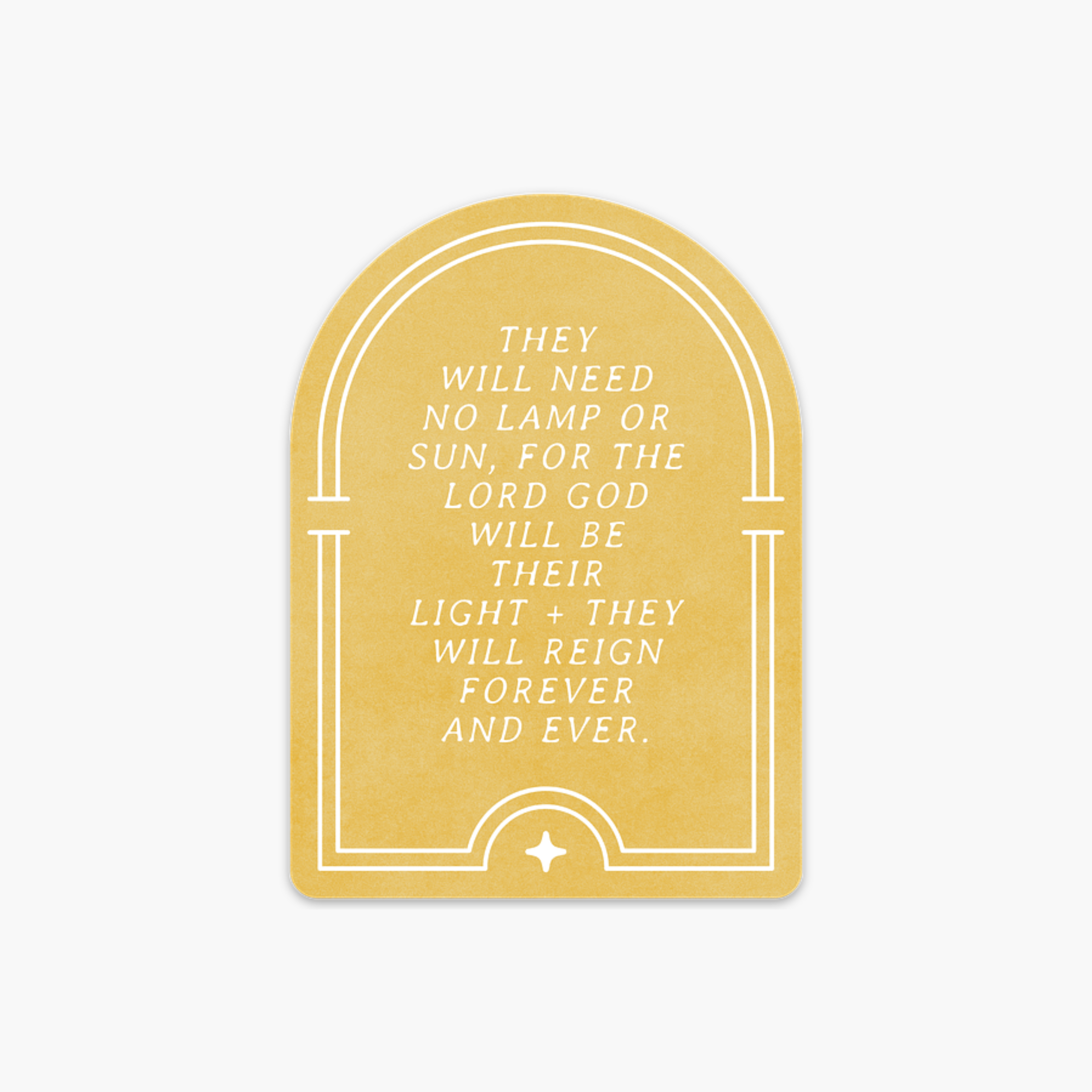 ‘Revelation 22:5’ Vinyl Sticker