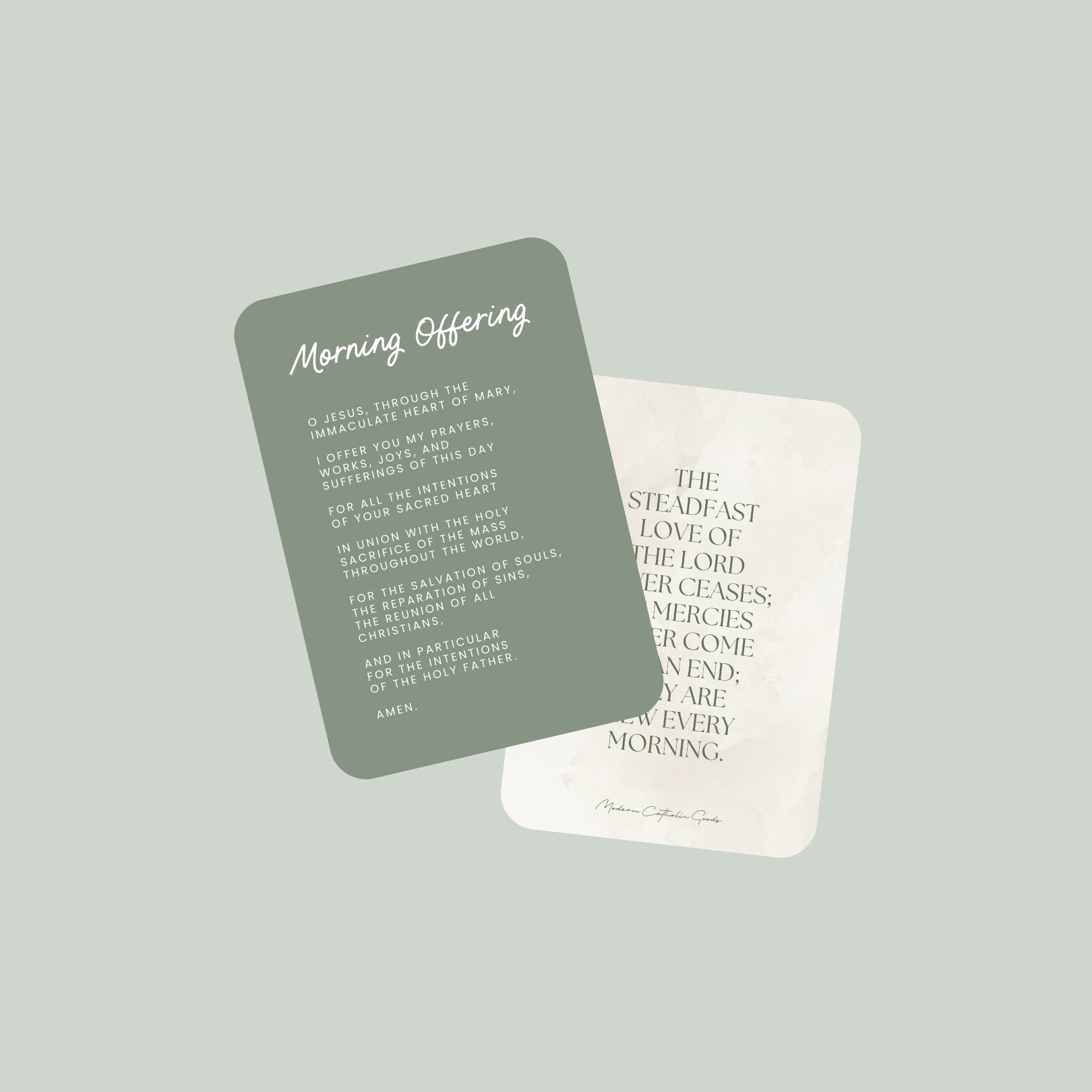 'Morning Offering' Double-Sided Prayer Card