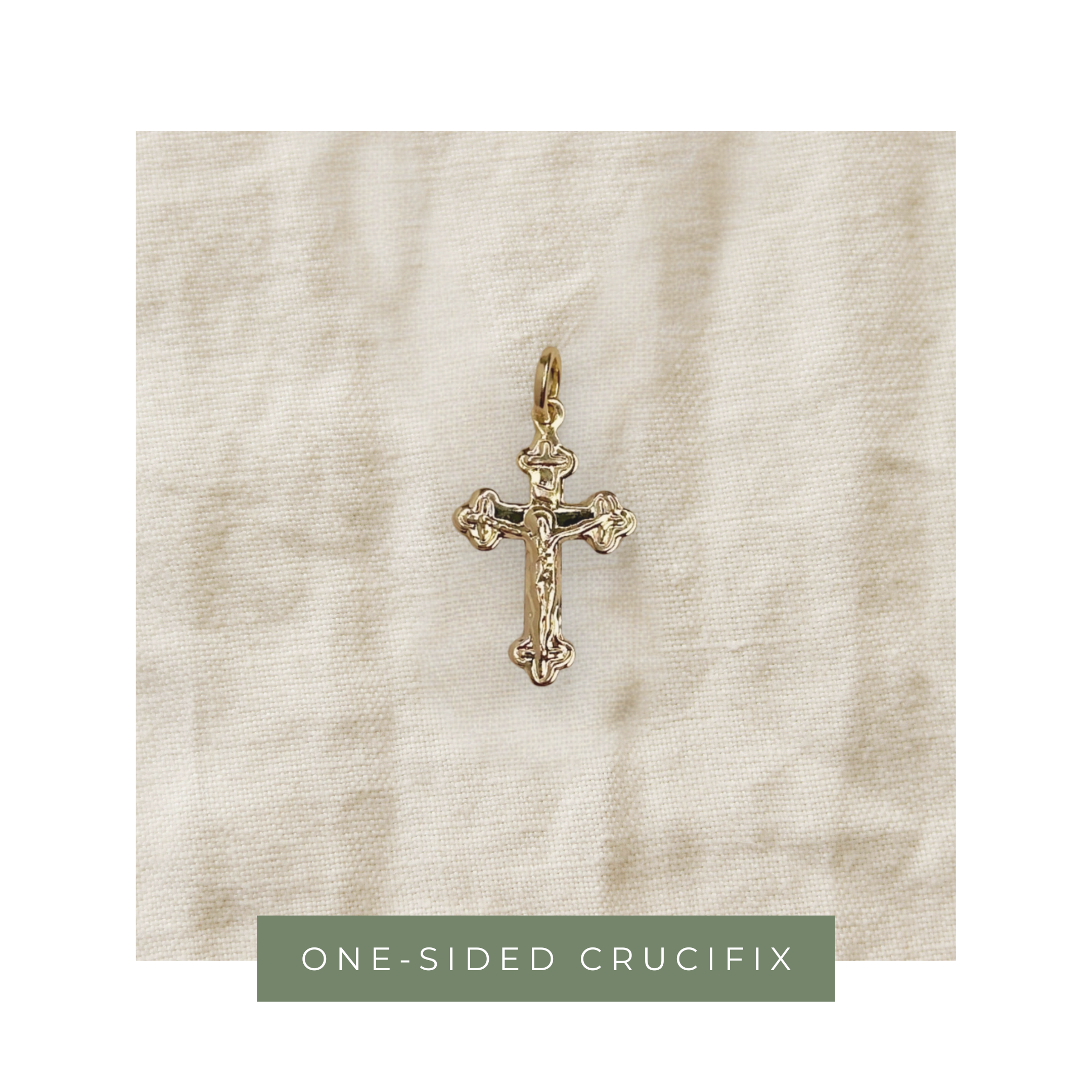 18k Gold-Filled One-Sided Crucifix (Pendant Only)