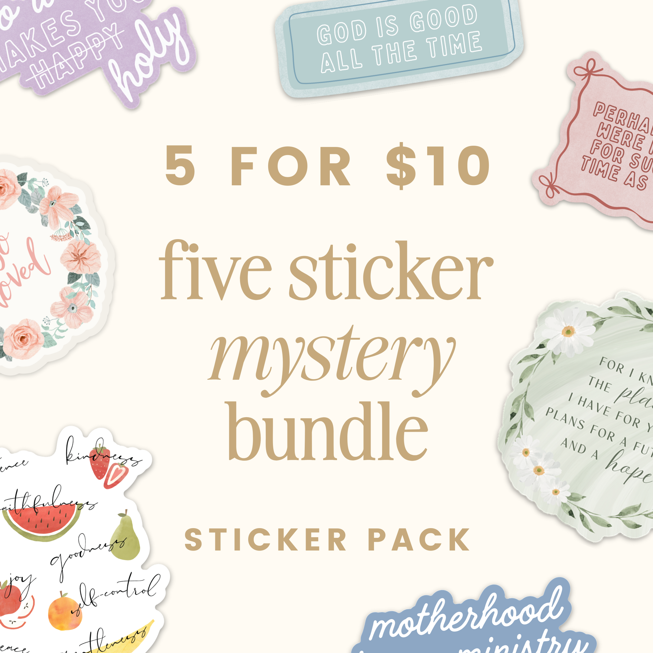 Catholic Lettermail Five Sticker Mystery Bundle