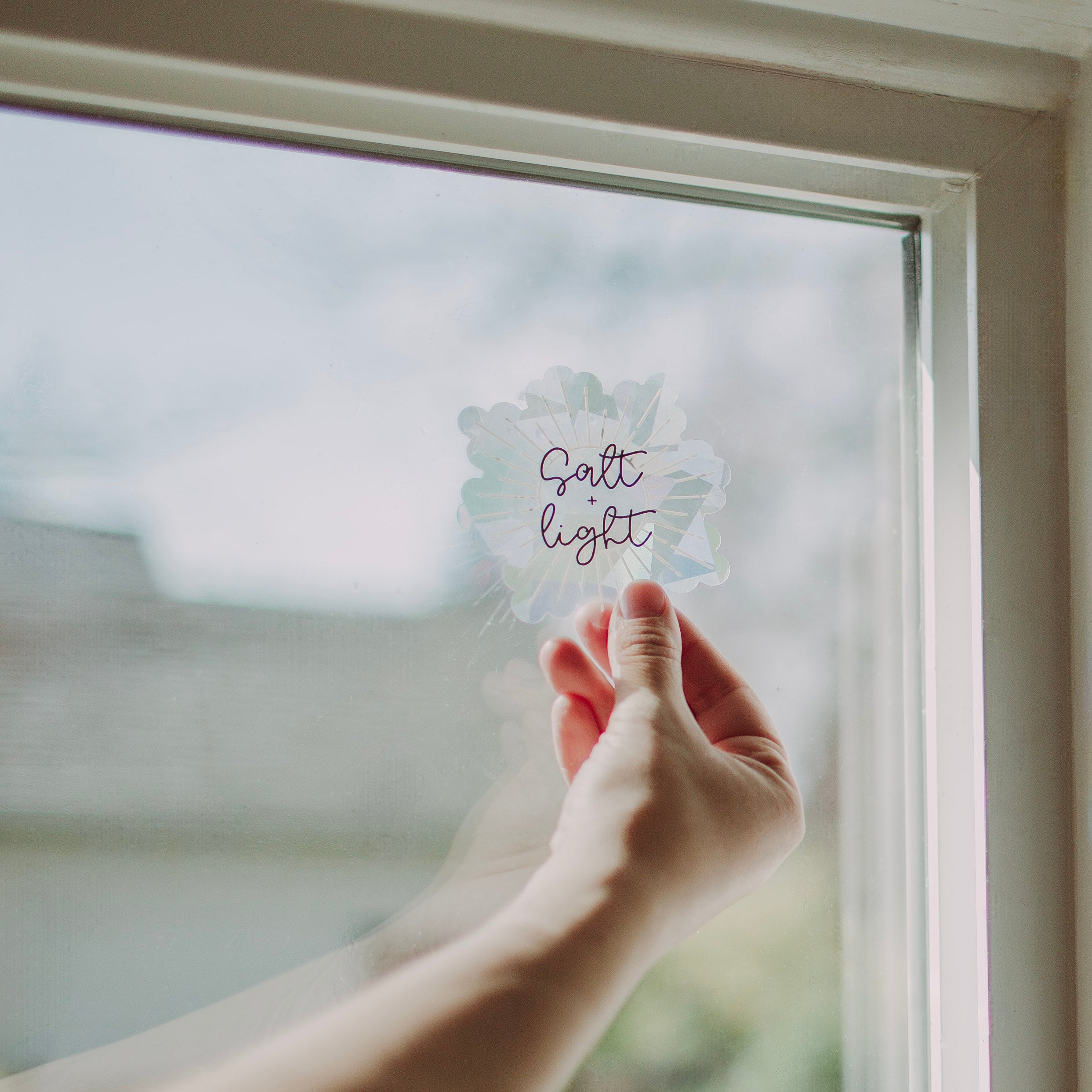 'Salt + Light' Suncatcher Sticker