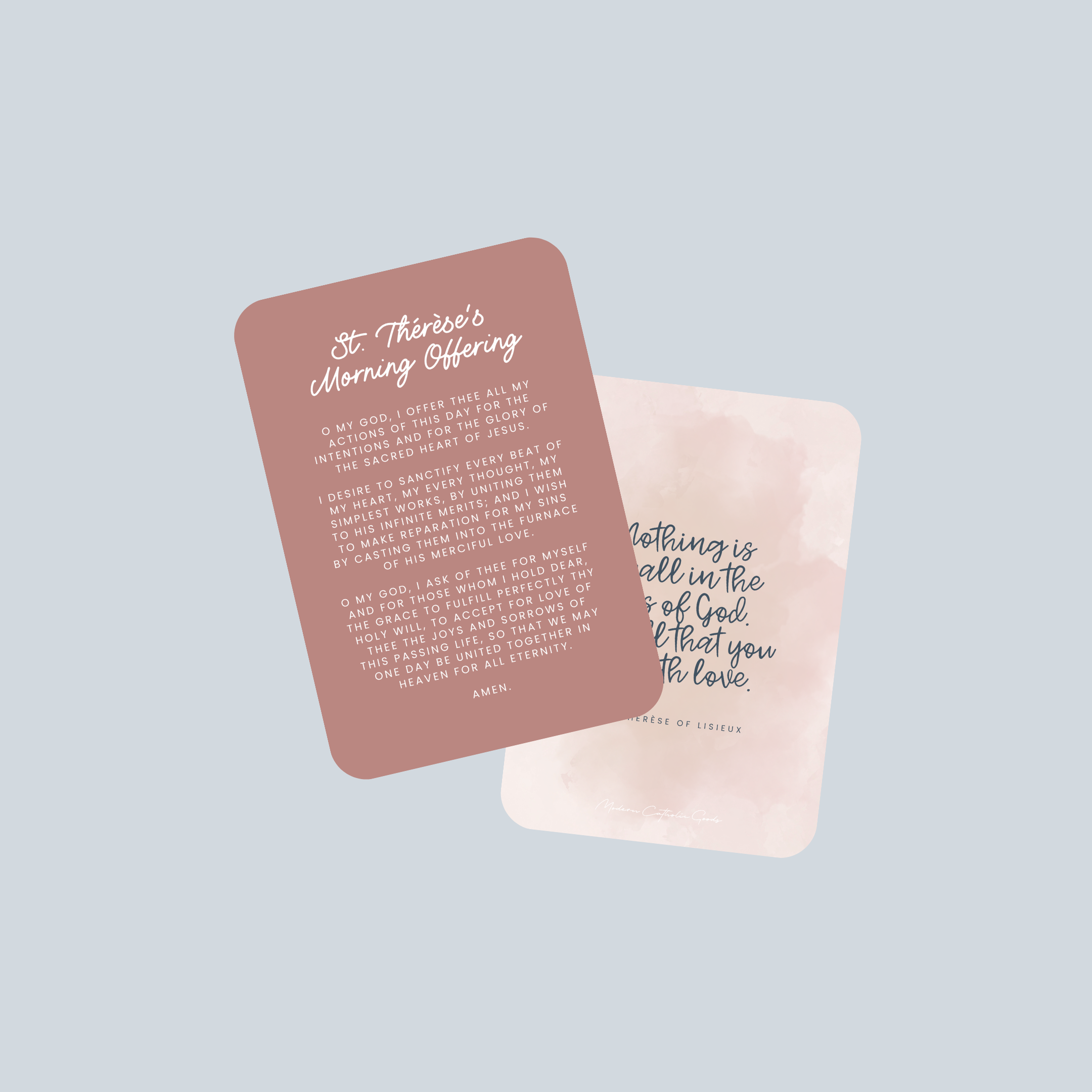 'St. Therese of Lisieux Morning Offering' Prayer Card