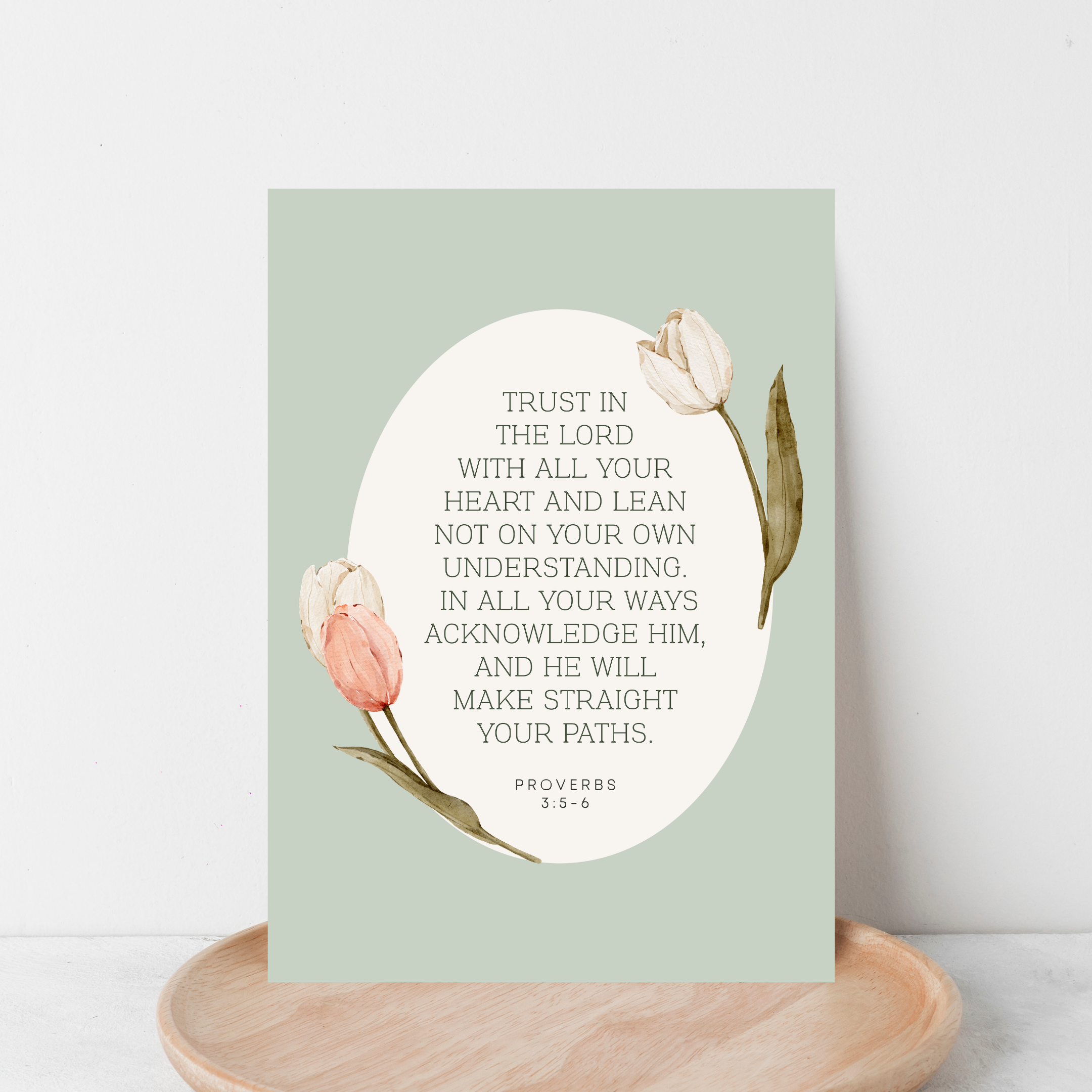 'Proverbs 3:5-6' 5x7 Print