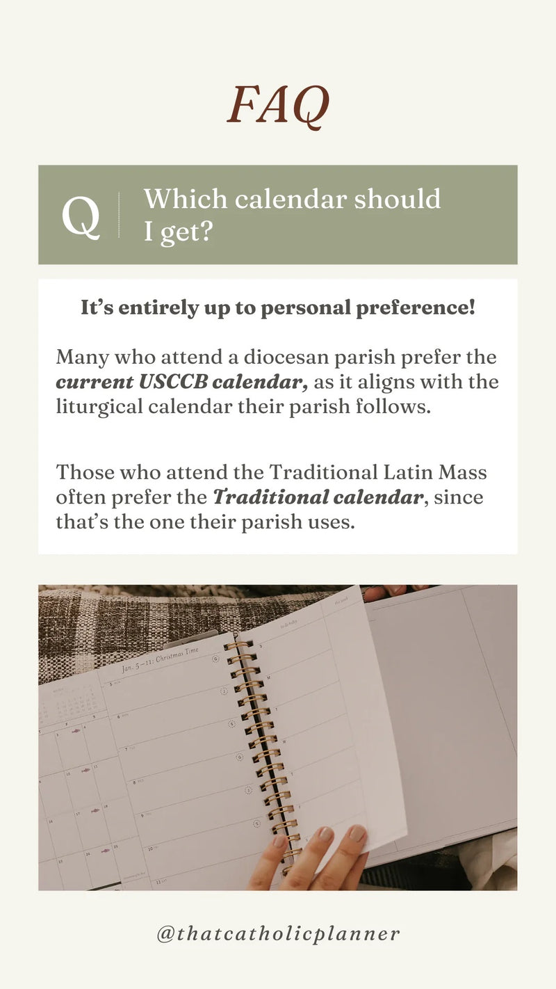 2025 Catholic Liturgical Planner