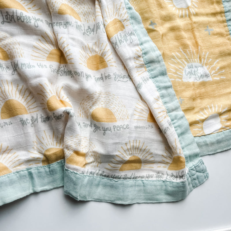 ‘Blessing’ Luxury Double Sided Muslin Blanket