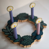 *PRE-ORDER* Double-Sided Advent to Christmas Wooden Wreath Set
