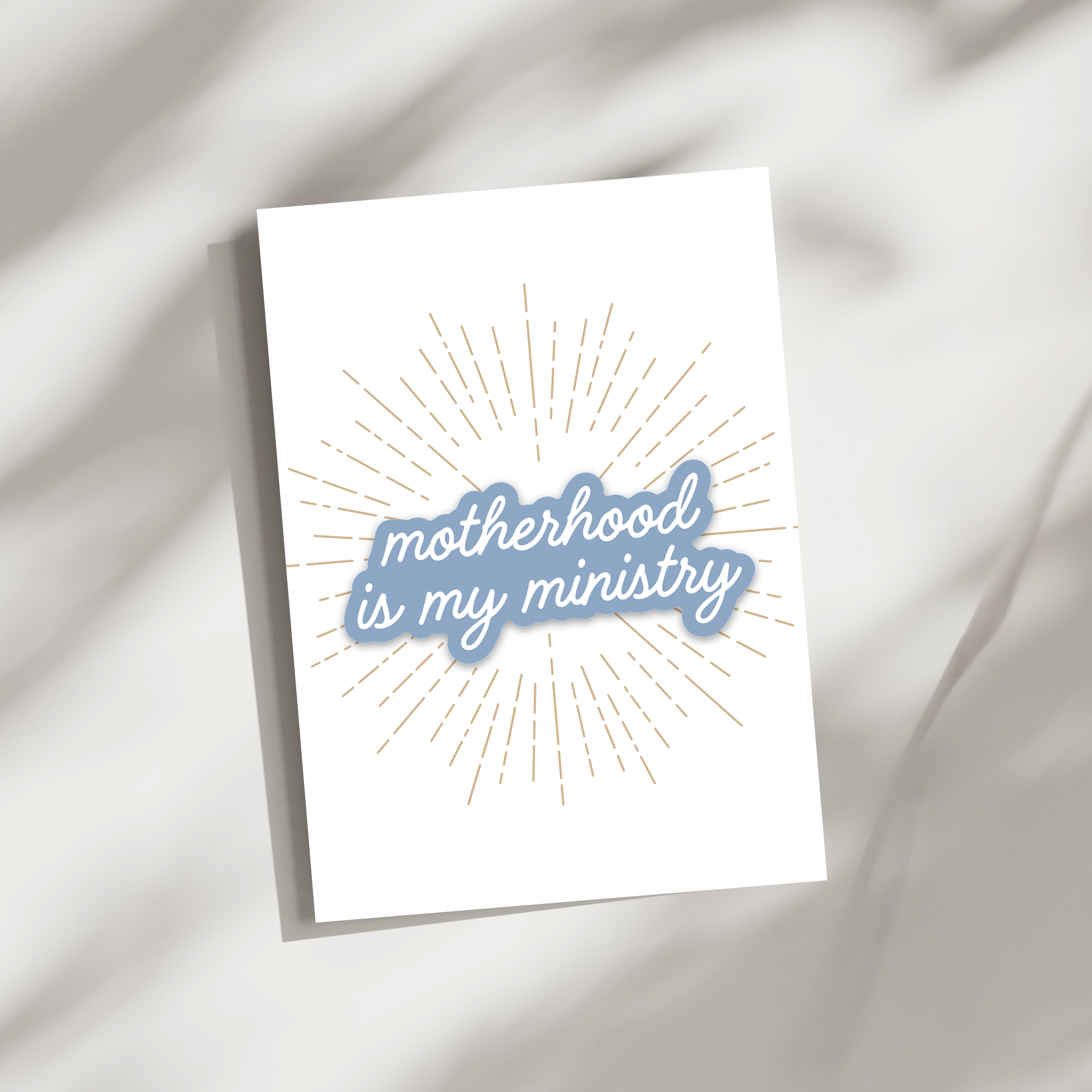 ‘Motherhood Is My Ministry’ Script Vinyl Sticker
