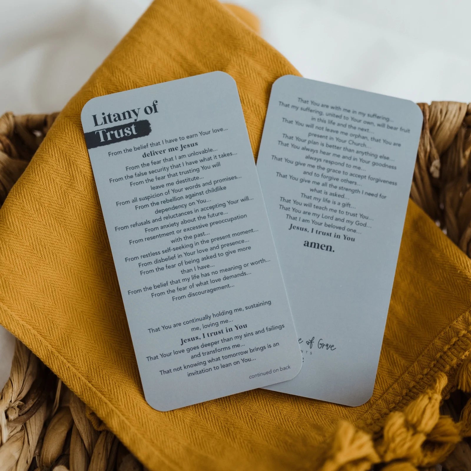 ‘Litany of Trust’ Prayer Card