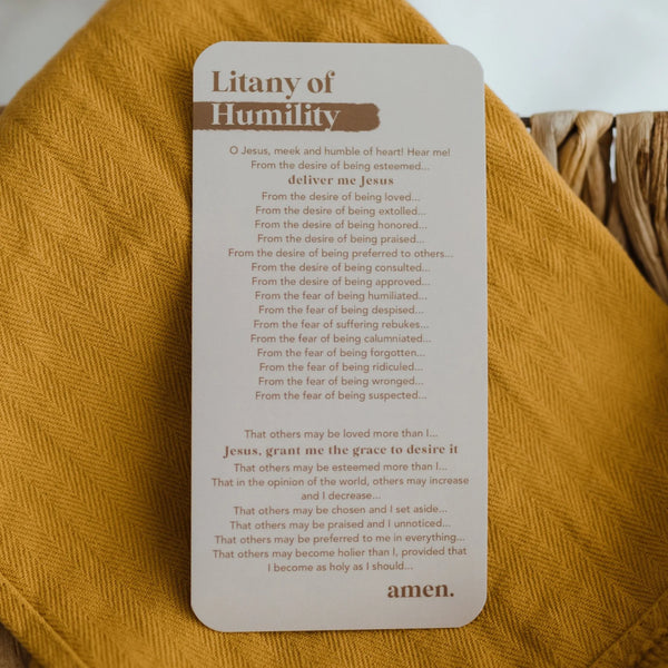 ‘Litany of Humility’ Prayer Card