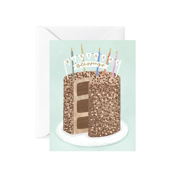 ‘Birthday Blessings Cake’ Notecard