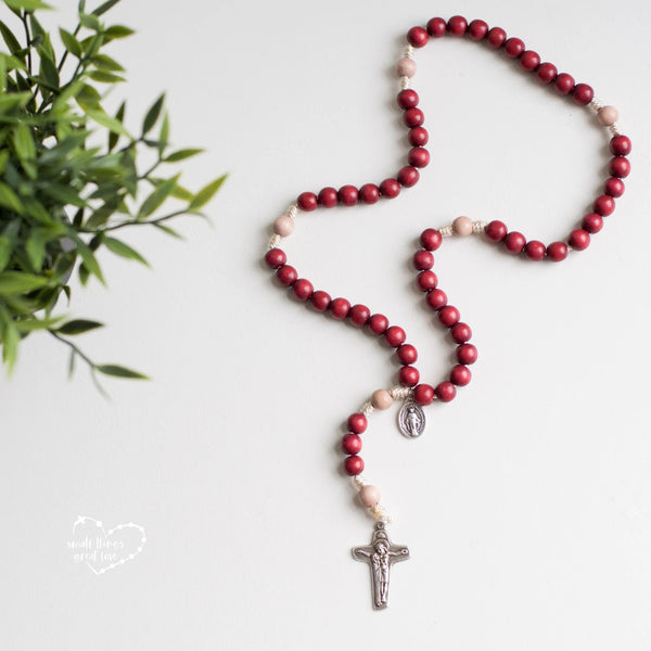*SPECIAL EDITION* ‘Come Holy Spirit’ Wood Beaded Rosary