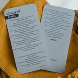 ‘Litany of Trust’ Prayer Card